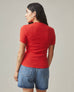 Women's Luxe Rib Crew Tee - Crimson